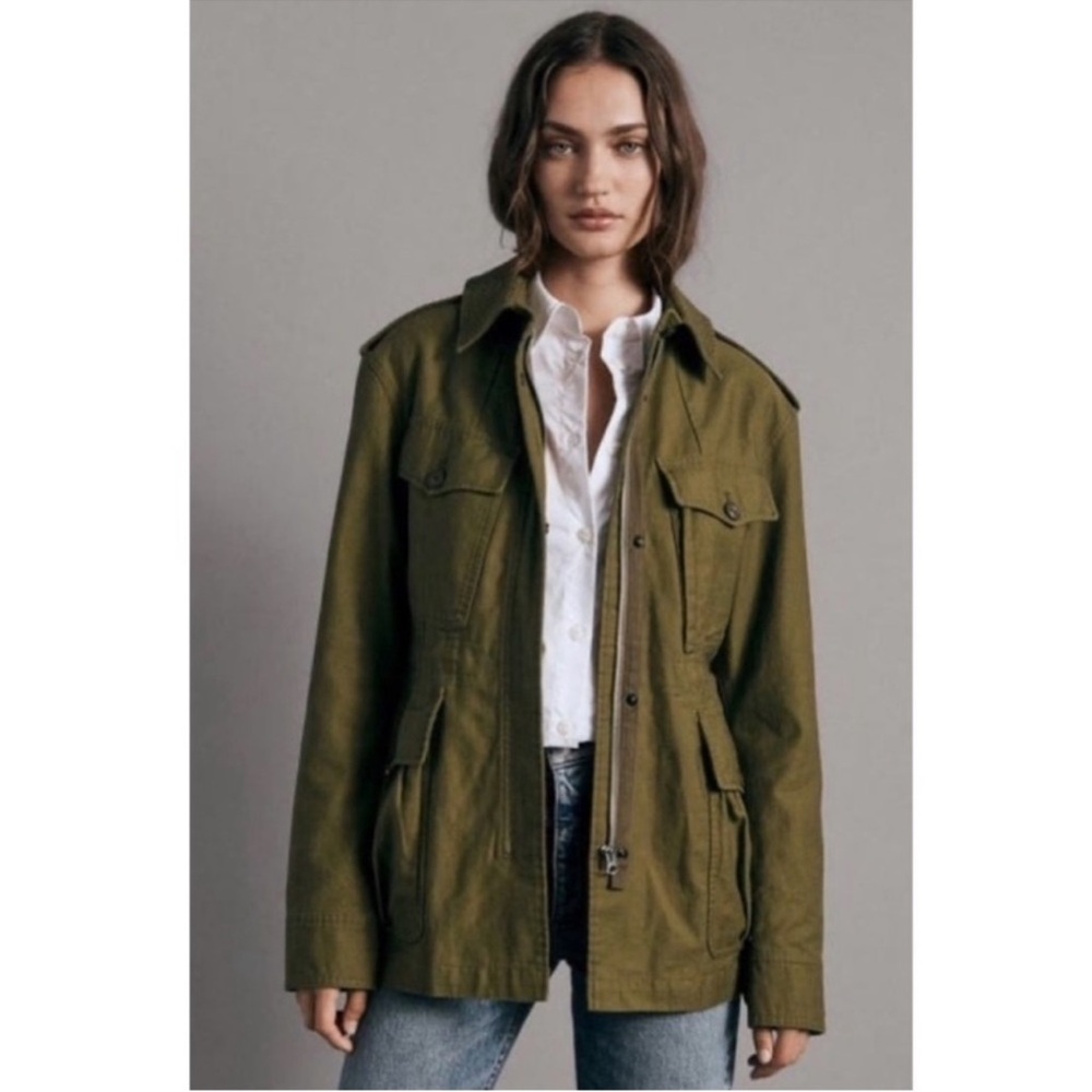 Rag & Bone Olive Lorenz Military Green Jacket Large